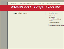 Tablet Screenshot of medicaltripguide.com